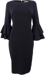 Calvin Klein Women's Tiered Bell Sleeve Dress - Image 4